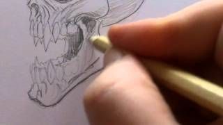 How to Draw a Vampire Skull
