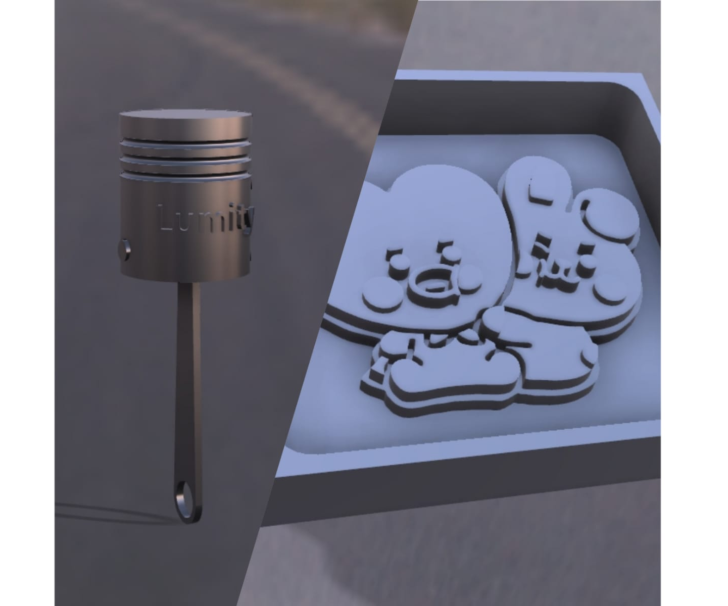 Molde De Silicone De Cooky Y Piston