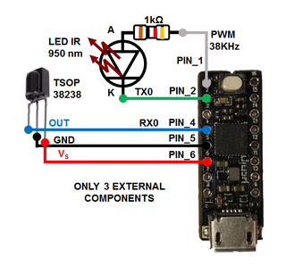 UChip Serial Over IR 4 Steps Instructables