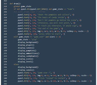 Draw and Uptade Functions, and Put the Game on Road