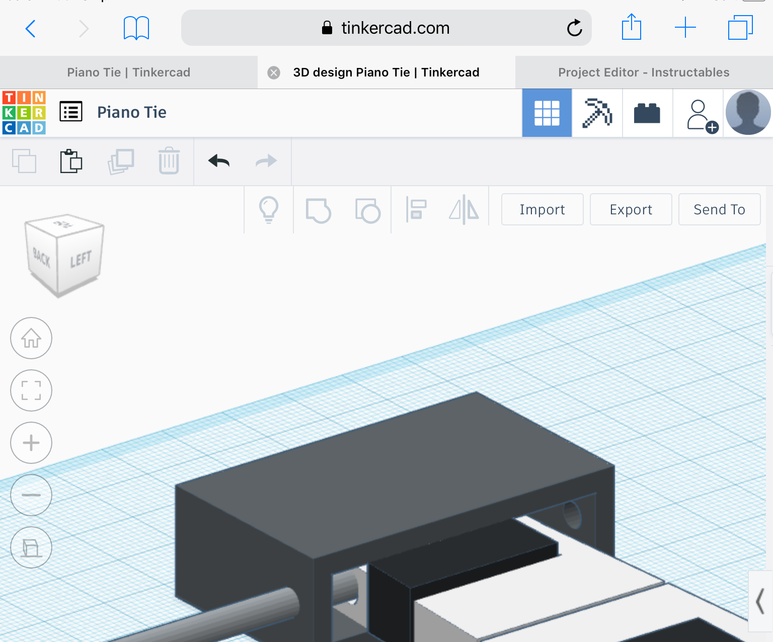 Piano Tie (with Tinkercad) 