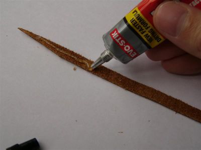 Glue the Leather and USB Drive Edges.