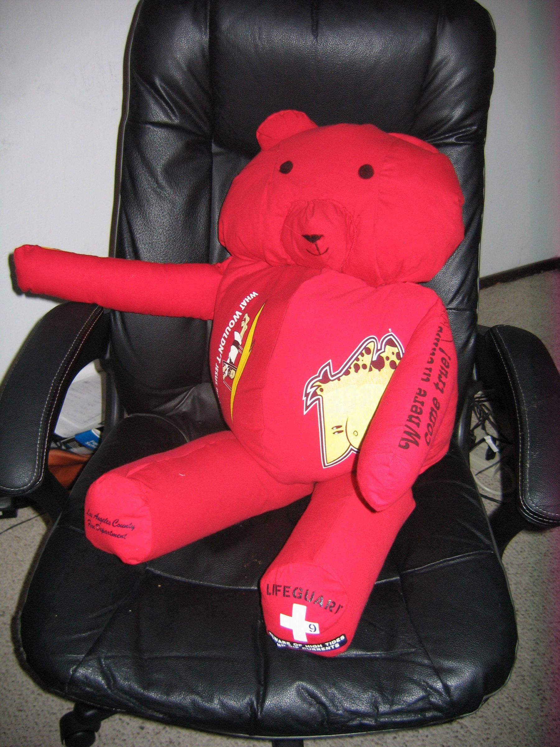 Stuffed Bear Pillow From Old T-shirts