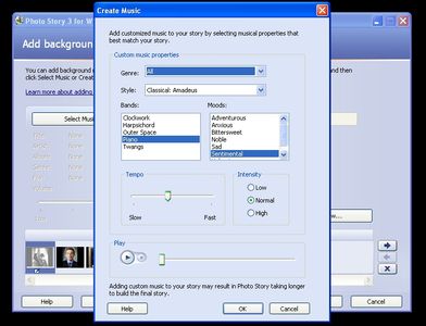 Choose Your Cheesy Music, and Narrate