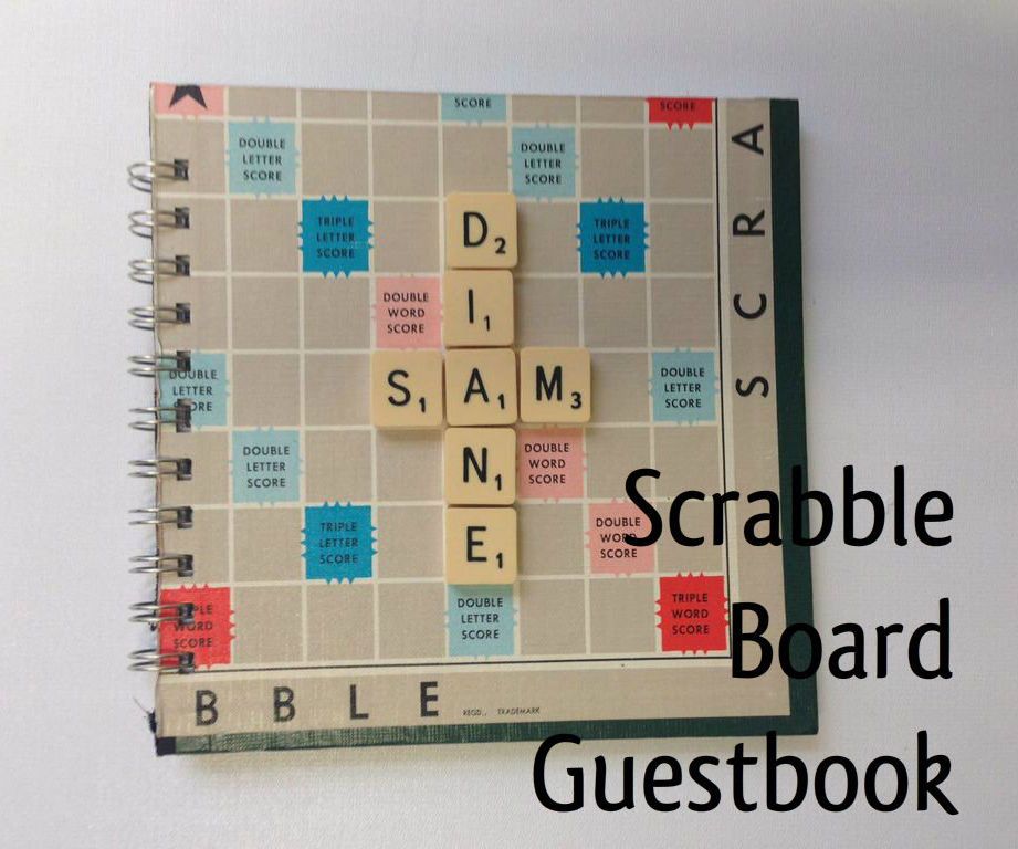 Scrabble Board Wedding Guest Book