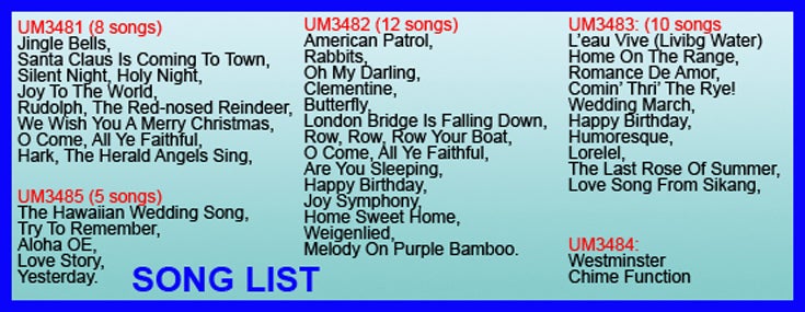 Song List.