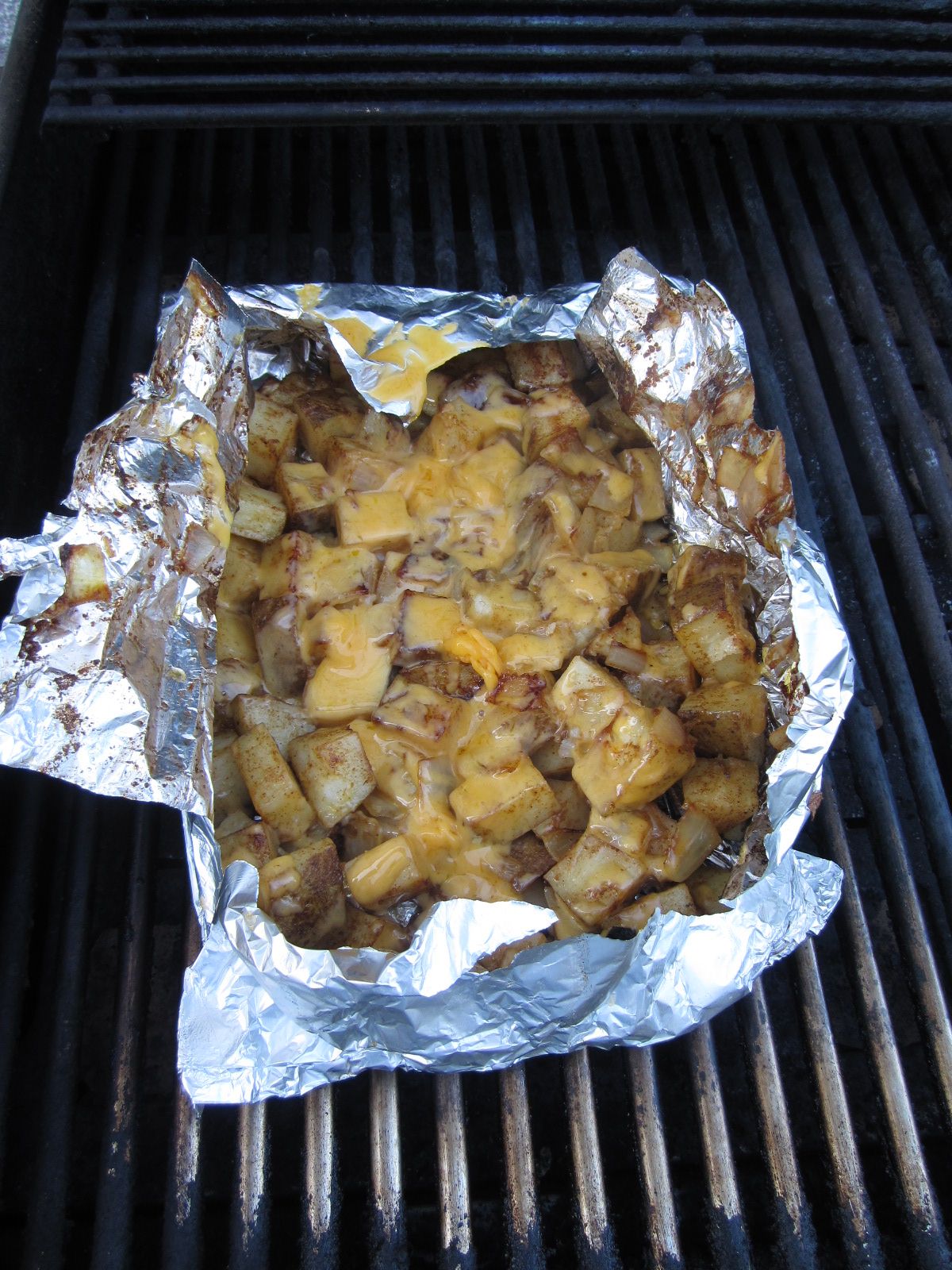 Super Easy Cheesy BBQ Potatoes
