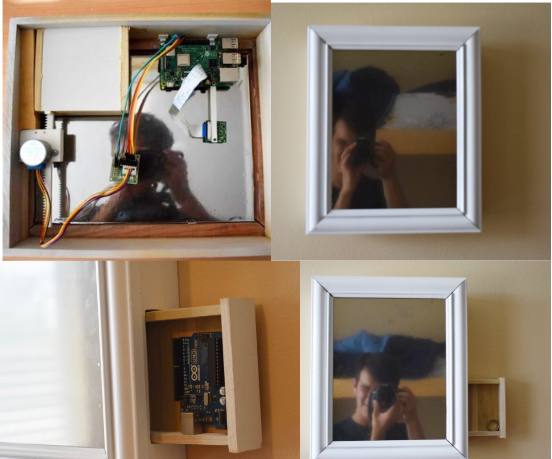 Facial Recognition Mirror With Secret Compartment