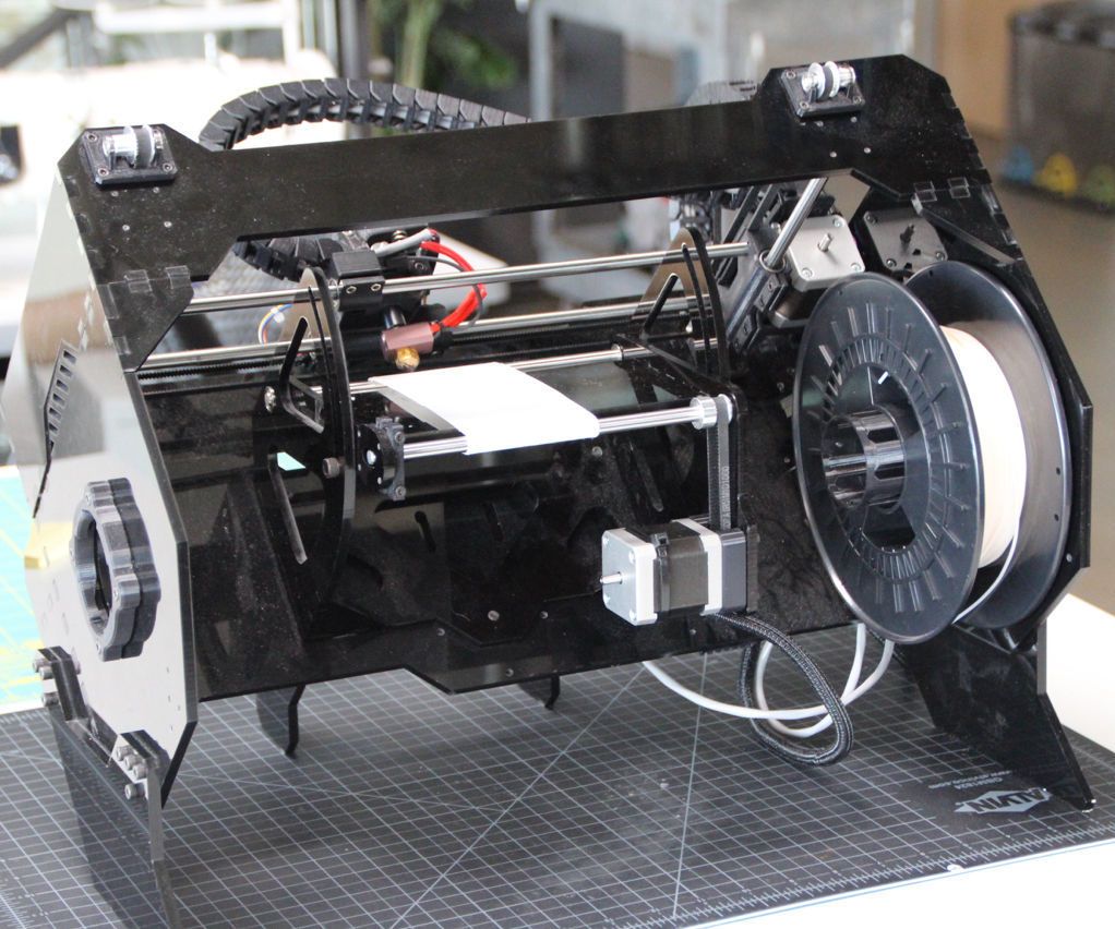The Lum 3D Printer:  Lower Frame and Conveyor Module for Infiniprinting
