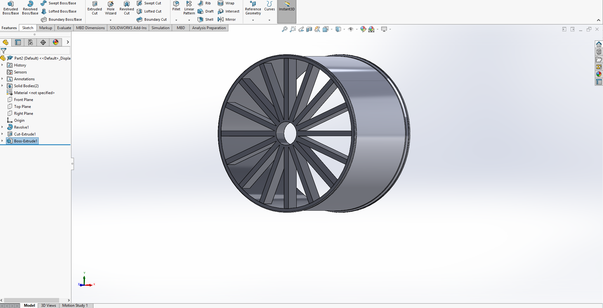 Simple Wheel and Wheel Cover Design With Solidworks for 3D Printing : 8 ...