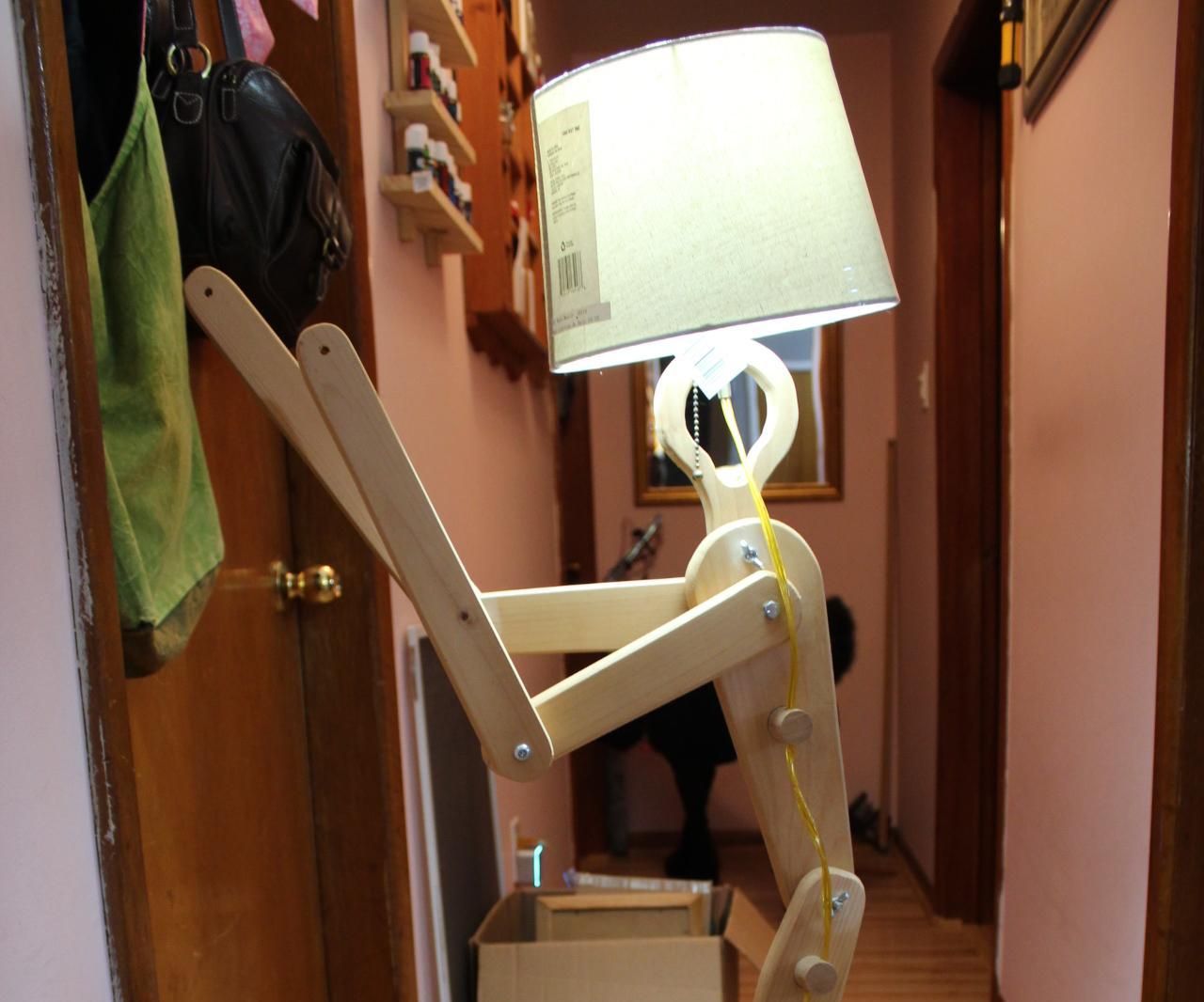 Stick Figure Articulated Floor Lamp