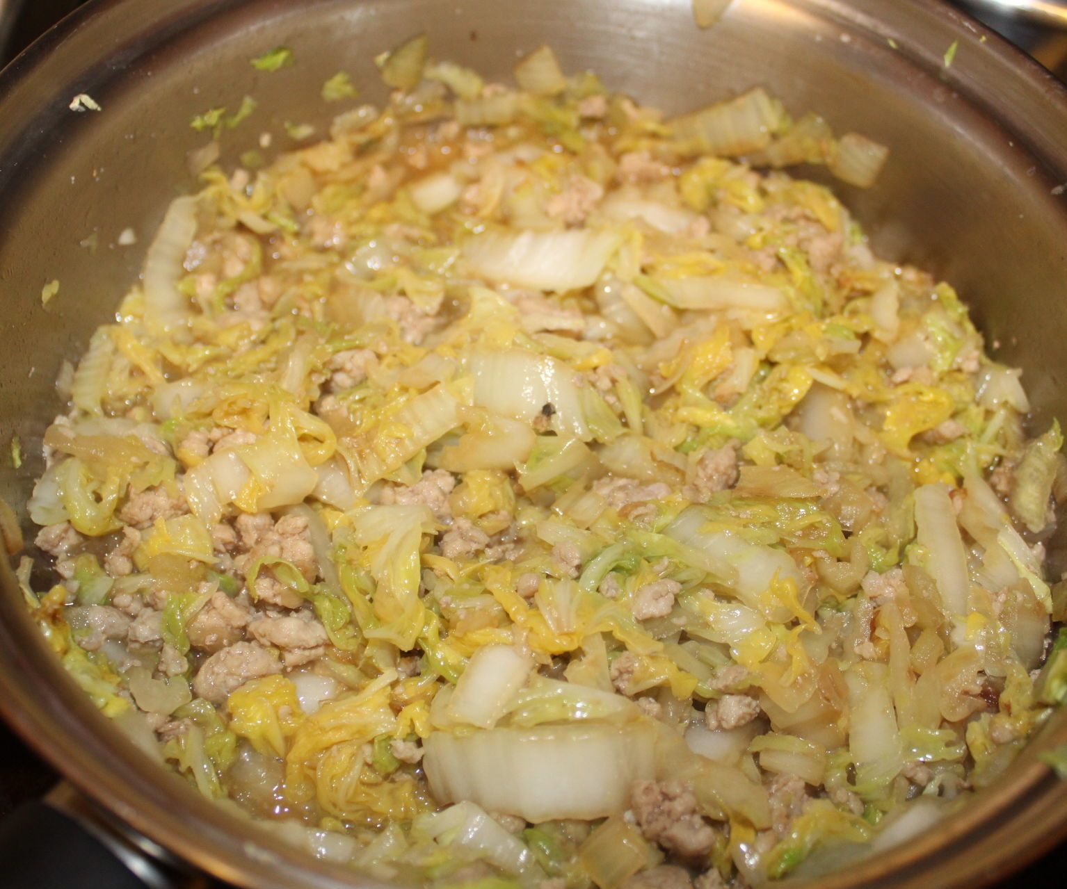 Ginisang Repolyo - Stir Fried Pork and Napa Cabbage 