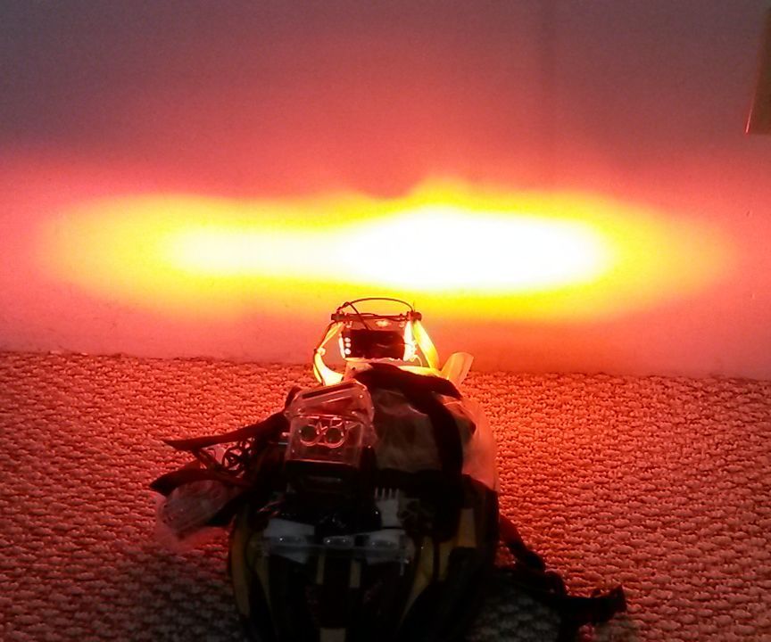 15 Watt LED Helmet Light With Wide Angle Rear Light