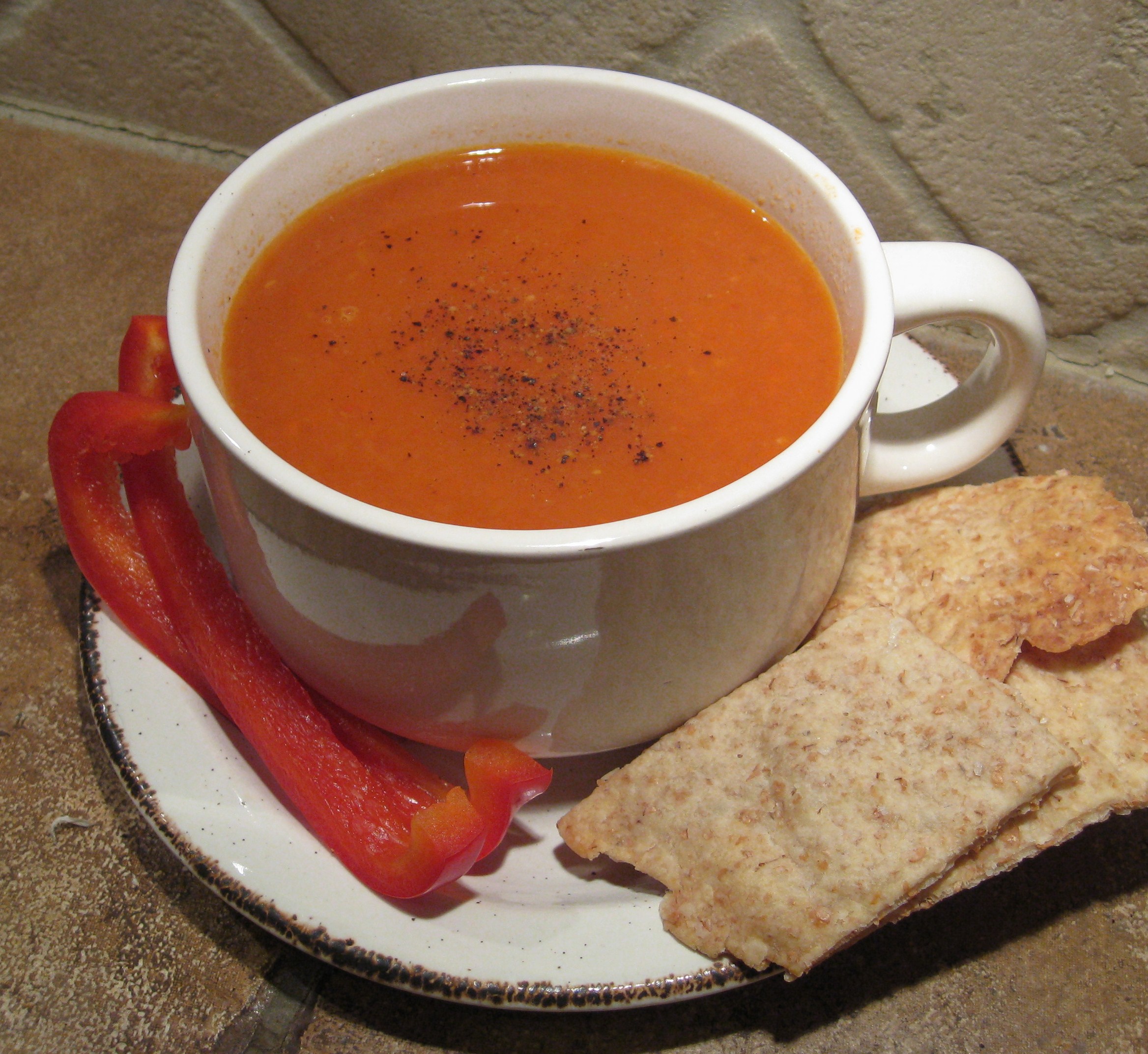 Roasted Red Pepper and Tomato Soup From Scratch