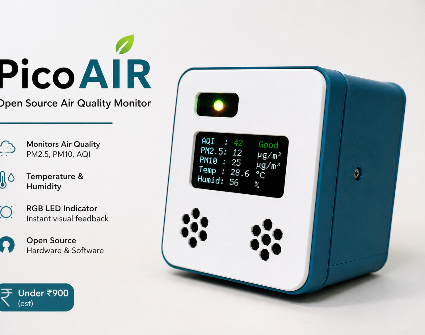 PicoAir — Open Source Air Quality Monitor for Everyone