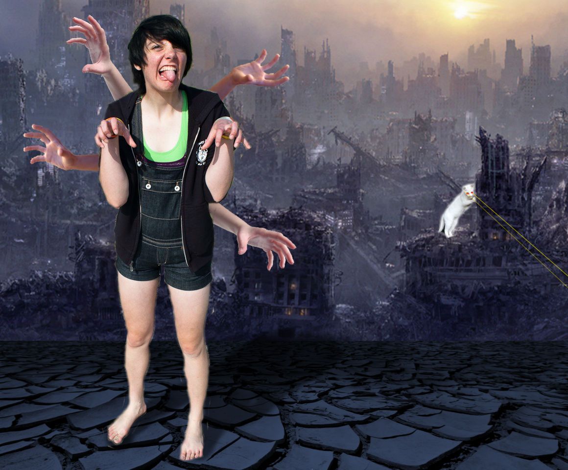 Apocalypse Sister (with Laser Cat!) Photo Edit With Pixlr