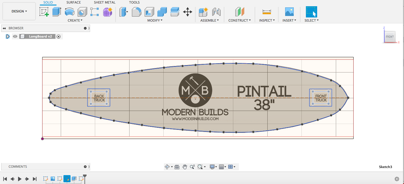 Fusion 360 Pintail Longboard : 13 Steps (with Pictures) - Instructables
