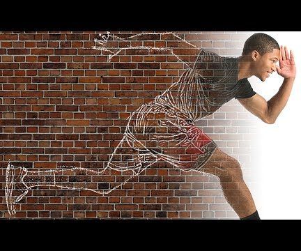 Transform Someone Into a Huge, White Chalk, Wall Drawing in Photoshop