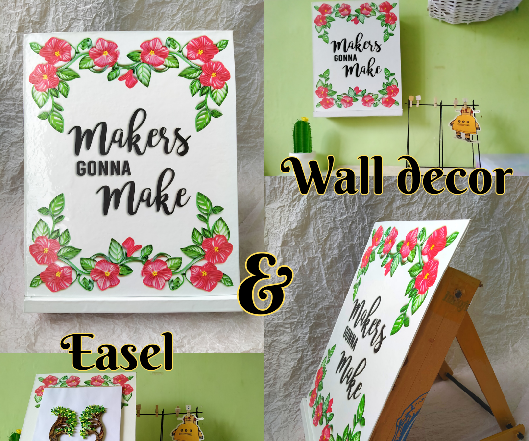 DIY Tabletop Easel and Wall Decor From Cardboard 5 Steps (with