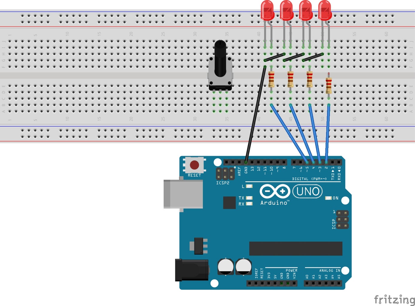 Fun Working With LED and POT - Arduino Insights : 5 Steps - Instructables