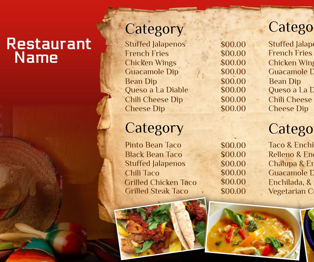 Locating Free Restaurant Menu Templates.