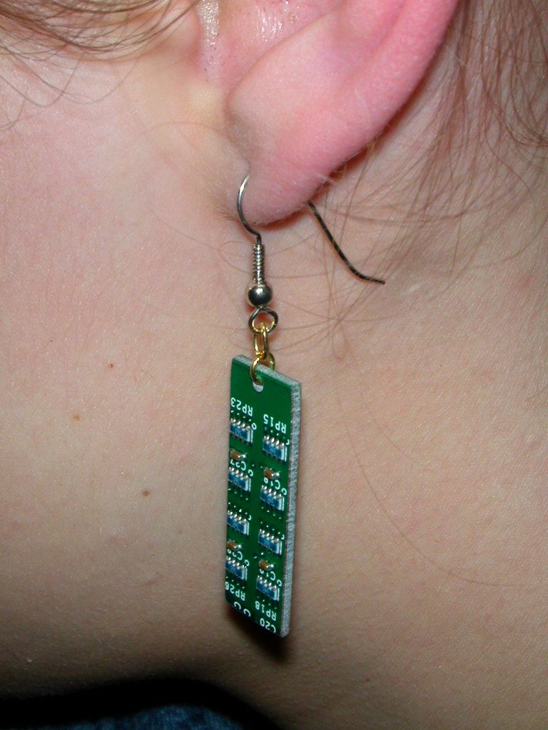 Geeky Circuit Board Earrings