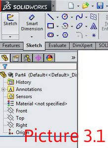 Enable "Sketch" Mode in SolidWorks