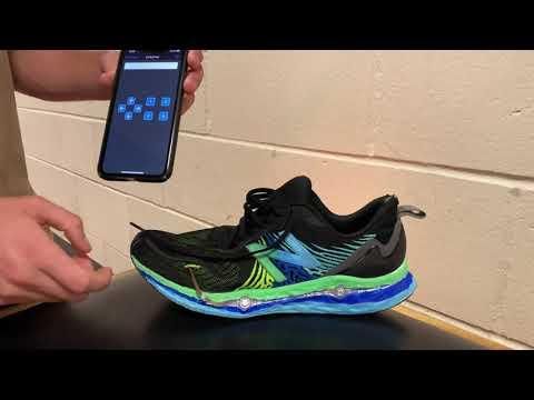 Running Shoe With Step Counter and Light Shows