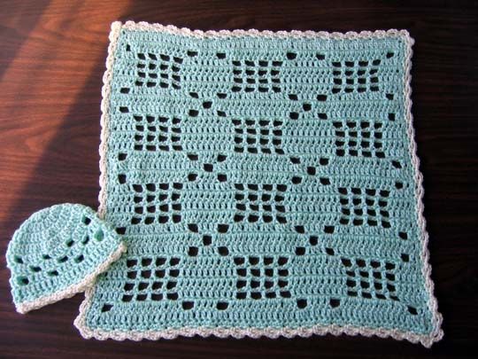 Little Baby Filet Crochet Set