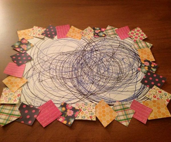Using Scraps to Frame Art
