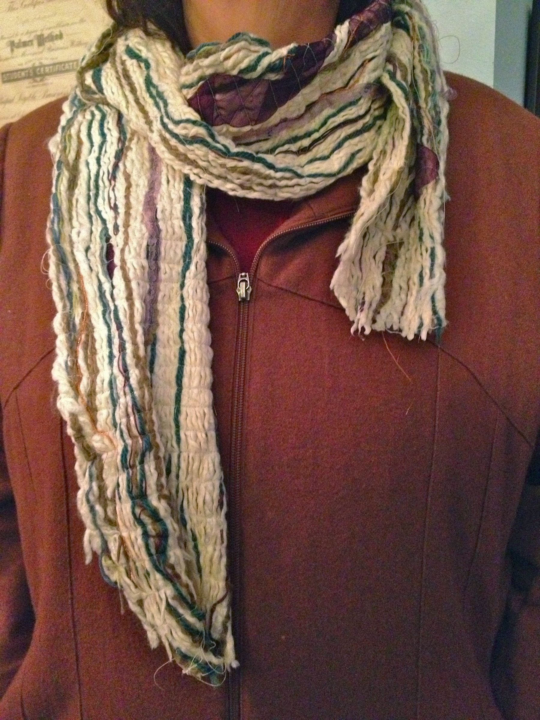 Stitched Yarn Multi-Color Winter Scarf