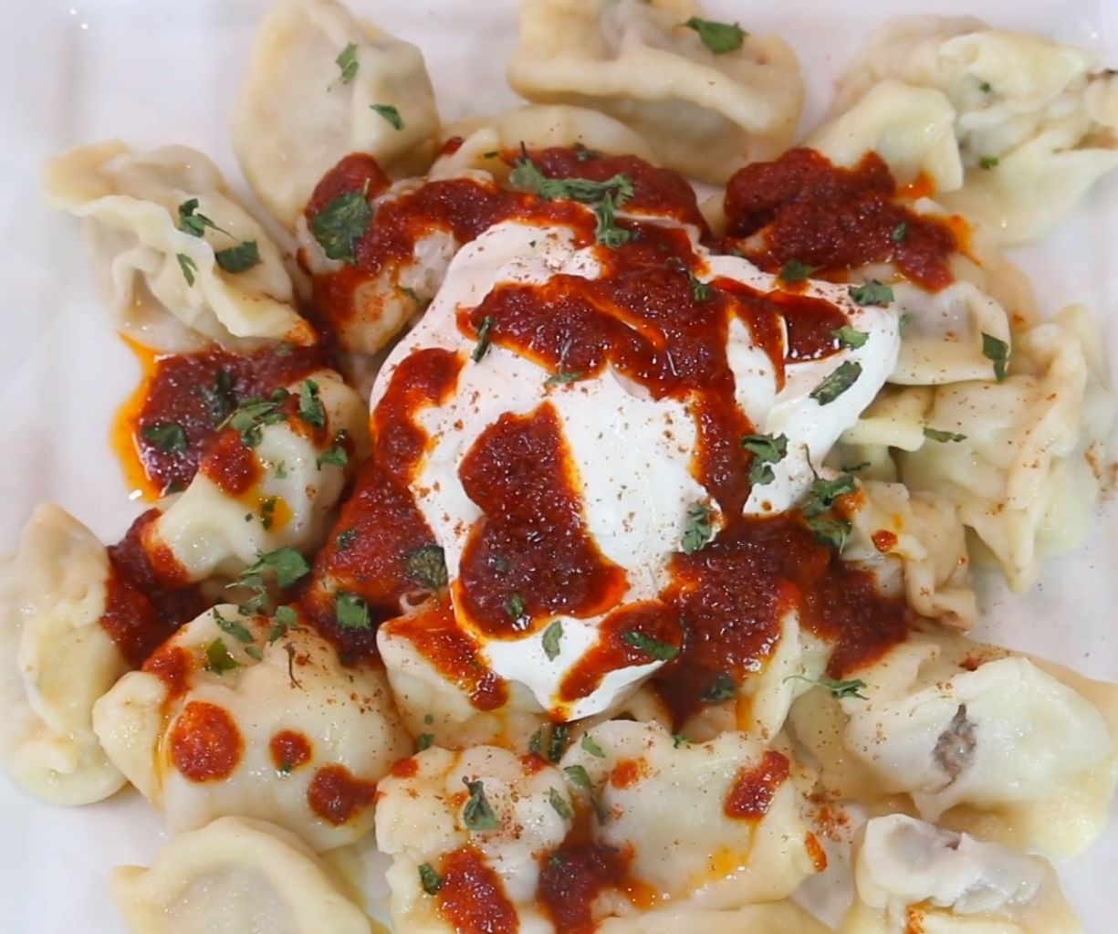 Turkish Manti (Ravioli Dumplings) 