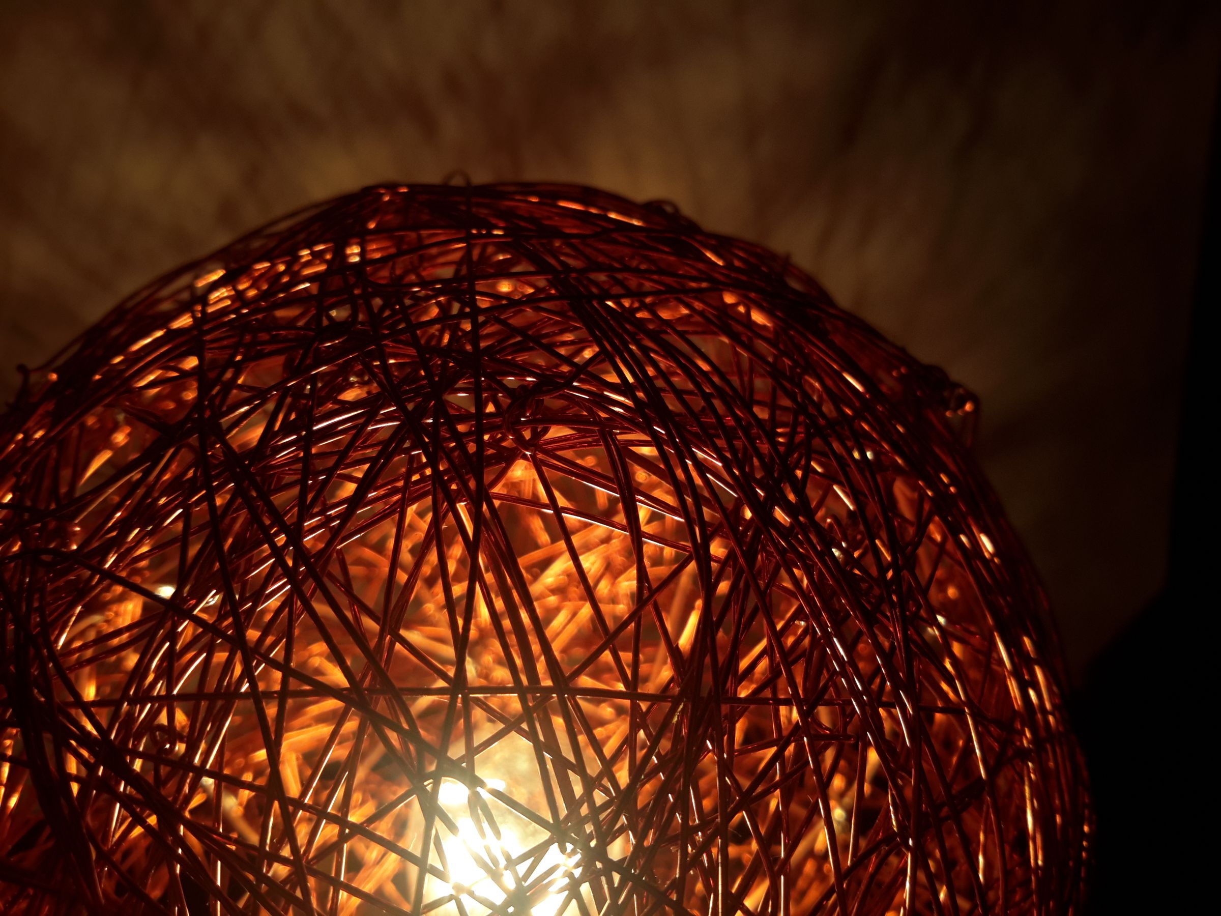 Copper Wire Sphere Lamp v2.0