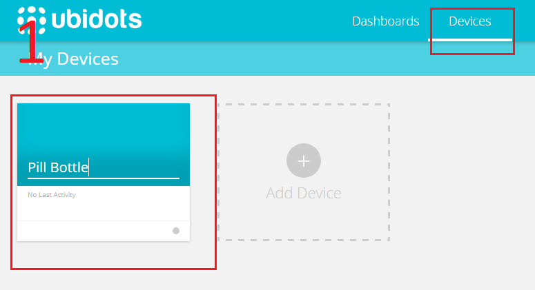 Setup Ubidots Cloud