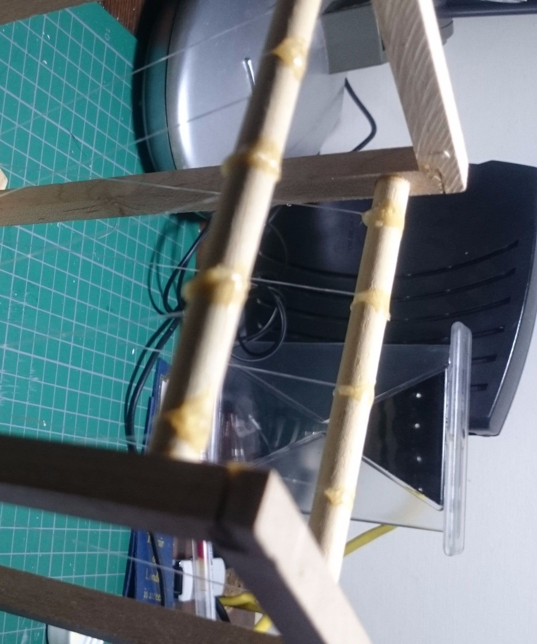 Newton's Cradle with decorative carving