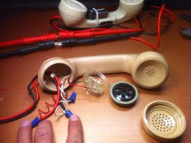 Retro Telephone Receiver For Loop Check & Continuity Test - Vintage Phone Parts (Made In USA)