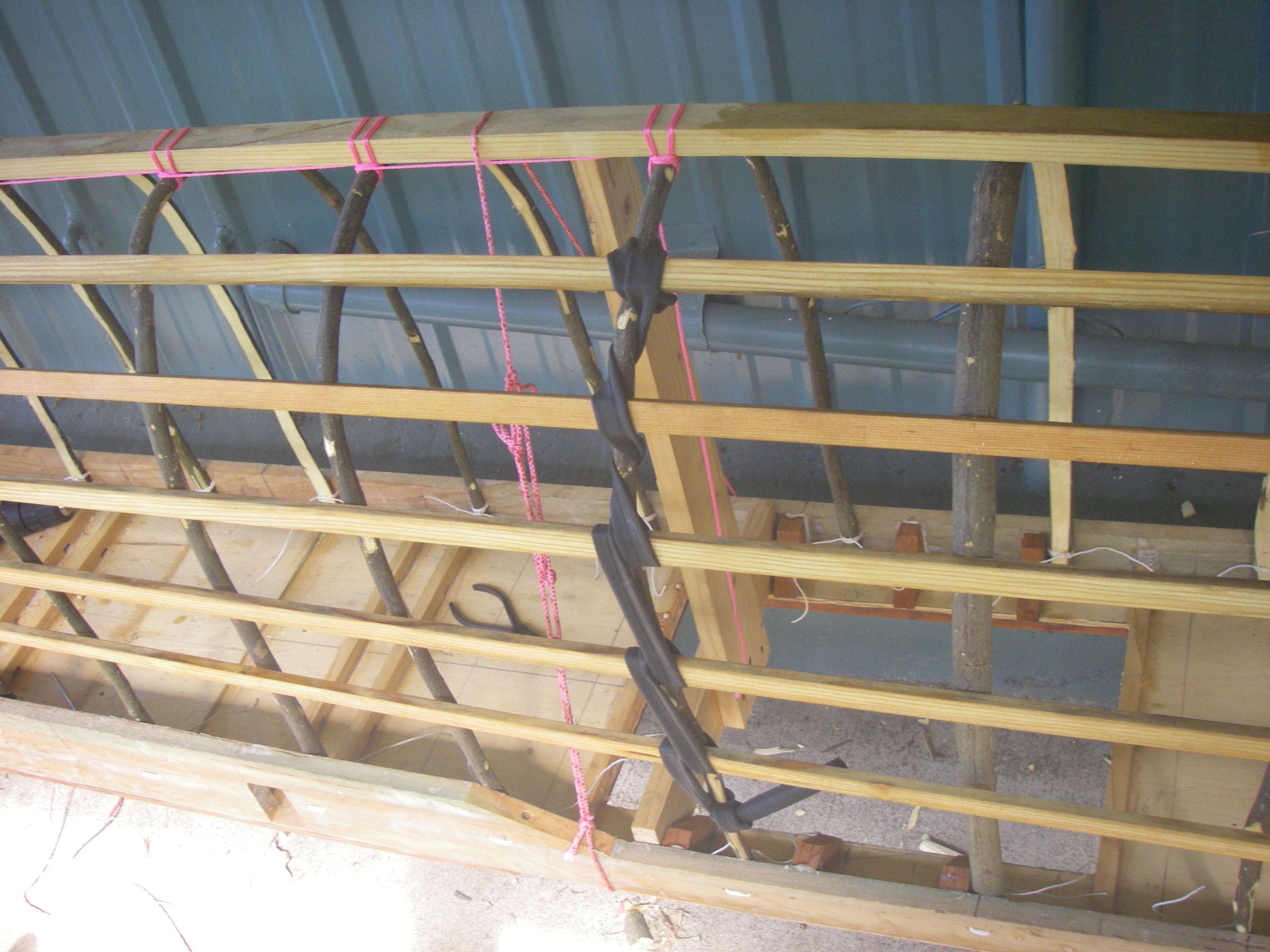 SkinOnFrame Outrigger Sailing Canoe. Chapter 3 Lash the Frame. 10