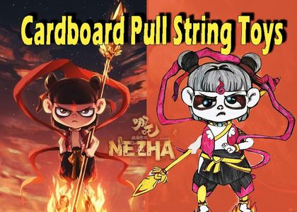 Cardboard Pull String Toy-Nezha