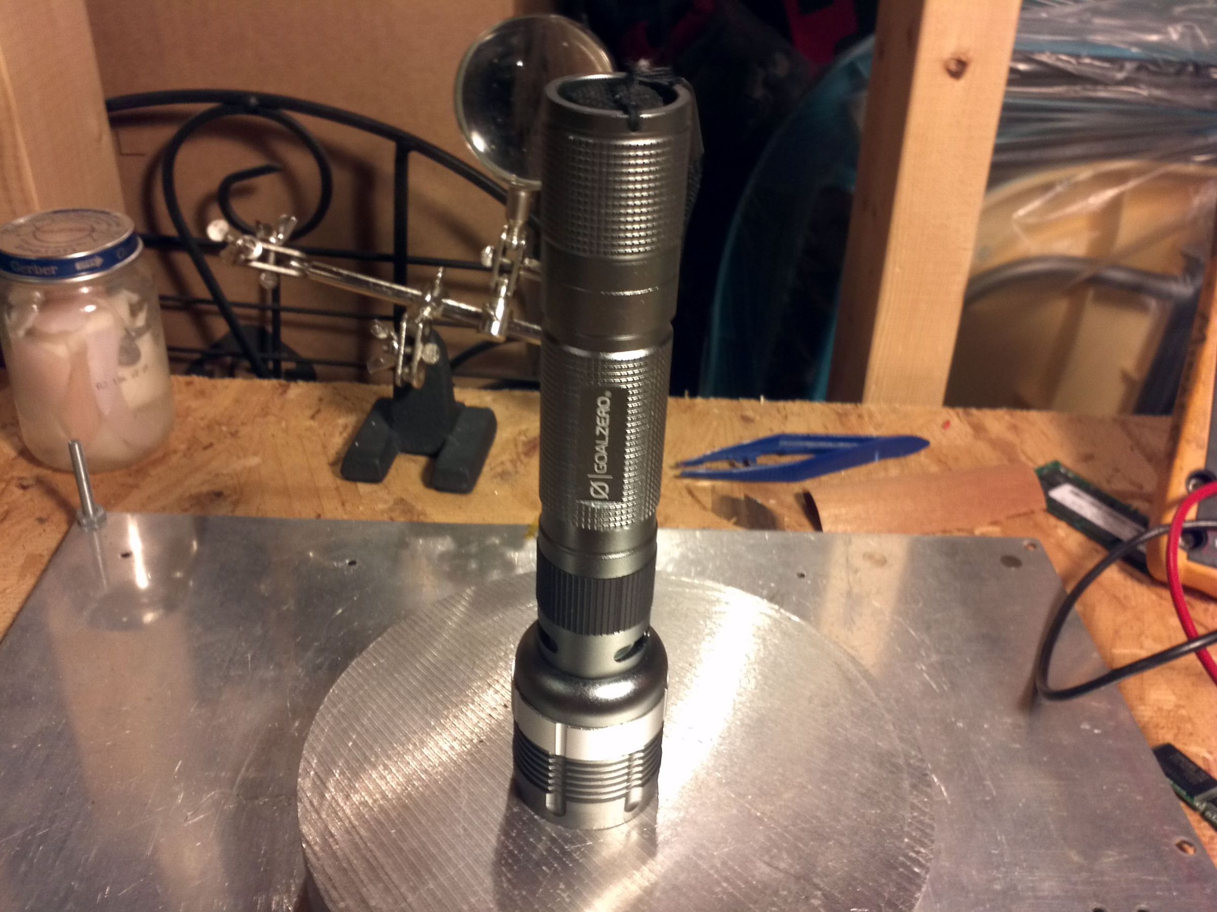 Goal Zero Bolt Flashlight Modified to Charge Standard 18650s