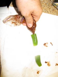 Stuffing the Chilies