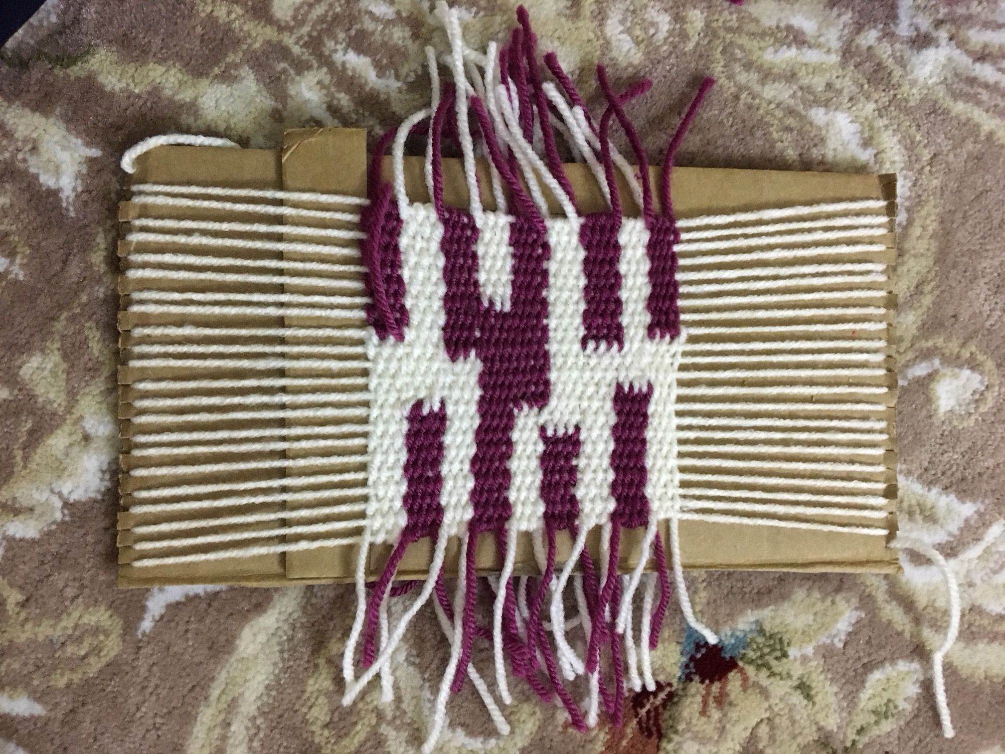 Woven Coasters Using Cardboard As a Loom 8 Steps (with Pictures