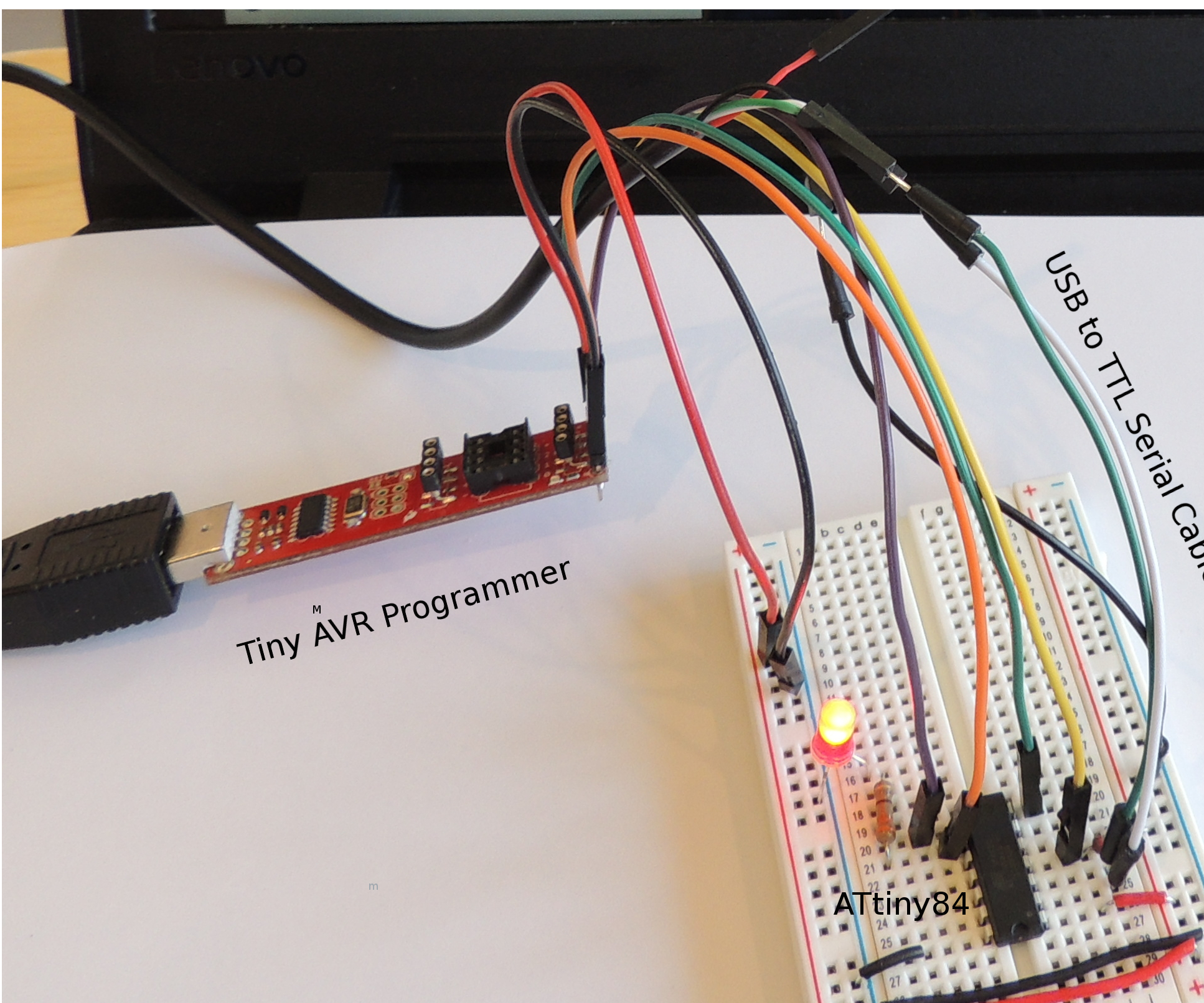ATtiny84/85 In-circuit Debugging Using Serial Output : 8 Steps ...