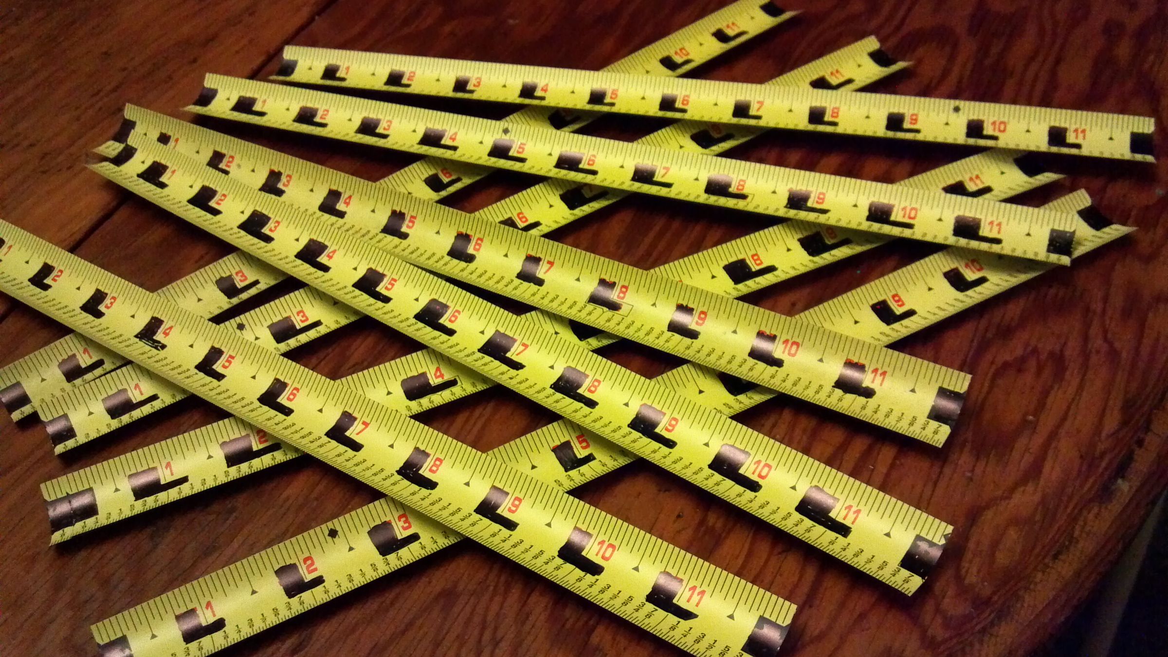Transform a Worn Out Tape Measure Into a Plentiful Supply of One Foot Rules.
