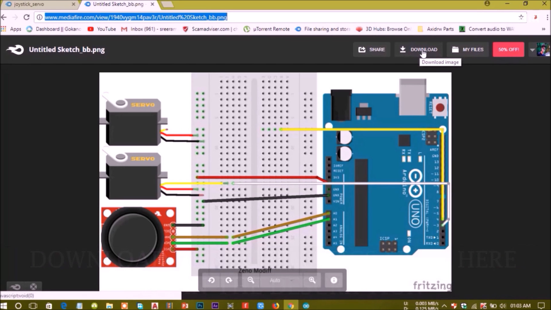 Joystick Servo Controller : 6 Steps Circuit Diagram