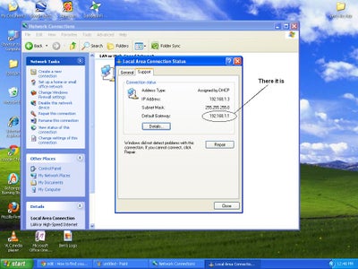 How to Find Your Default IP Gateway (Windows XP)