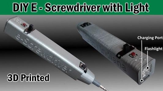 DIY Electric Screwdriver With Flashlight / Torch Rechargable