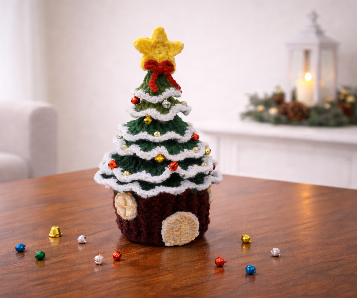 Crocheted Tree-House Christmas Tree — a Cozy Decor Piece
