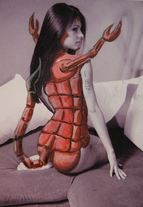 Cast Latex Backbone and a Scorpion SFX Design.