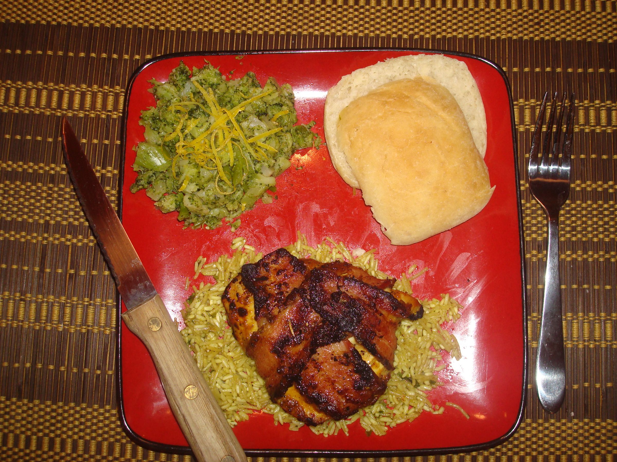 Spice N' It Up Wet Meat Rub With Lemon Zest Grilled Broccoli