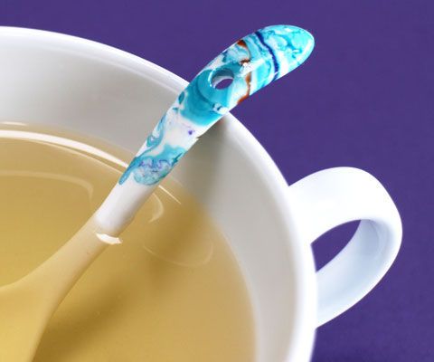 Colorful Marbled Spoons